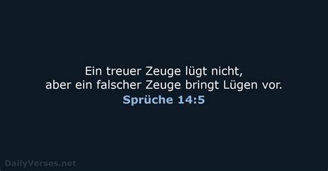 20 Oktober 2019 Bibelvers des Tages ELB Sprüche 14 5