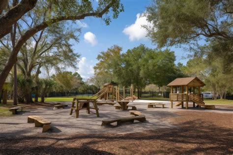 Premium AI Image | Park with playground and picnic area perfect for ...