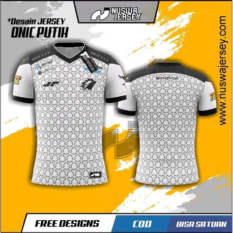 Jual JERSEY ONIC PUTIH KAOS GAMING BAJU GAME ONIC ESPORTS