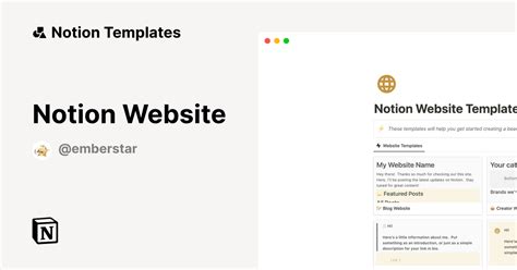 Website Blueprints Template by Emberstar | Notion Marketplace