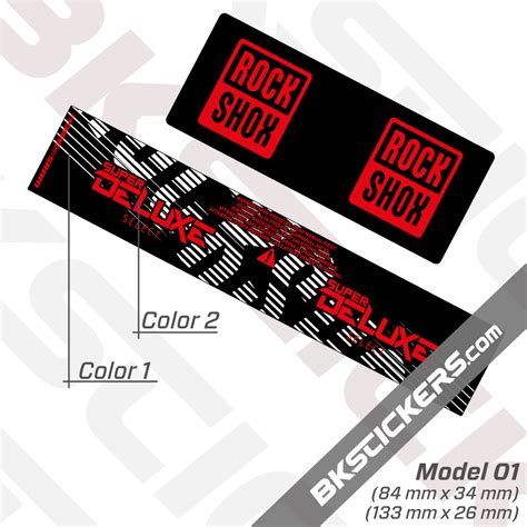 Rockshox Super Deluxe Select Inverted Rear Shox Decals Kit