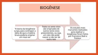 O Que É A Teoria Da Biogênese - Teoria da geração espotanea e biogenese.pptx
