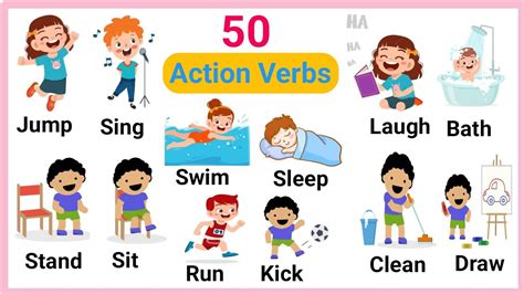 50 Action Verbs Daily Life English Vocabulary With Examples English Action Verbs Action