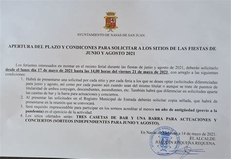 Apertura Del Plazo Y Condicones Para Solicitar A Los Sitios De Las