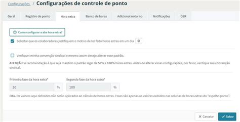 Habilitar Justificativa De Horas Extras Central De Ajuda Pontomais