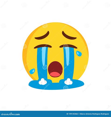 Isolated Crying Emoji Face Stock Vector Illustration Of Face