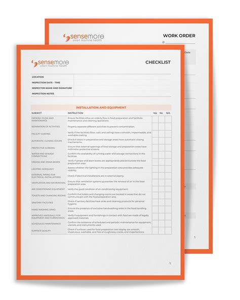 Food Safety Checklist - Sensemore