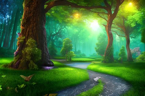 Fantasy Forest Background Graphic by Fstock · Creative Fabrica