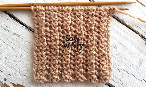 One Row Repeat Knit Stitch Pattern Great For Scarves So Woolly