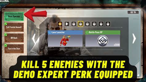 How To Kill Enemies With The Demo Expert Perk Equipped In Mp Matches