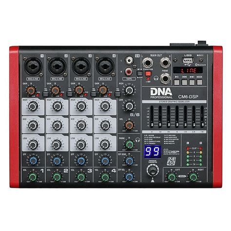 Dna Cm Dsp Channel Audio Mixer With Mp And Bluetooth Reverb