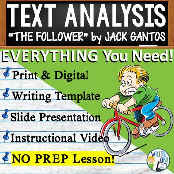 The Follower By Jack Gantos Text Based Evidence Text Analysis Essay