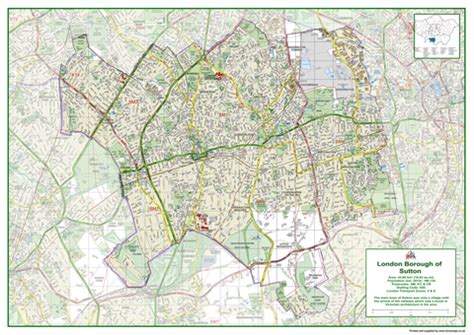 Sutton London Borough Map | I Love Maps