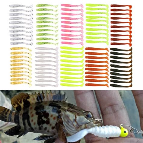 Ready Stock Pcs Lot Rock Silicone Maggot Fishing Bait Soft Shrimp