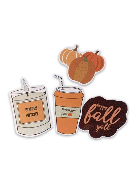 Fall Stickers Fall Stickers Pack Fall Sticker Sets Fall Etsy