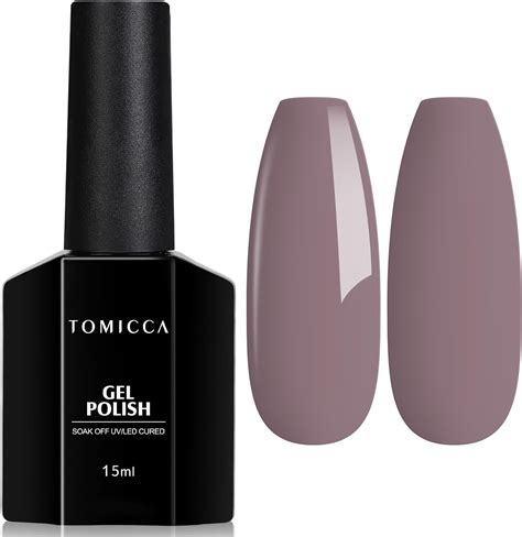 TOMICCA Gel Nail Polish Nude Gel Polish Gray Purple Neutral Gel Nail Polish Dark Natural Color