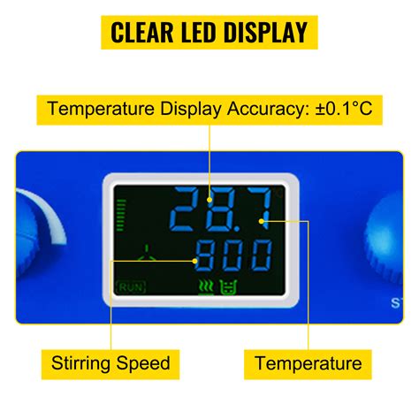 Vevor Magnetic Stirrer Hot Plate L Capacity Ceramic Coated Hotplate Lab Stirrer Rpm