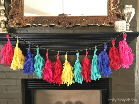 Crafty Texas Girls Diy Crepe Paper Tassel Garland