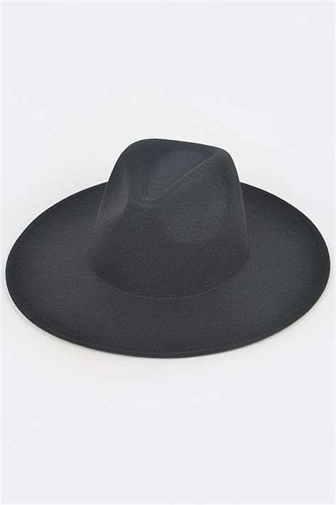 BLACK Faux Wool Fedora Hat – flyfatchick