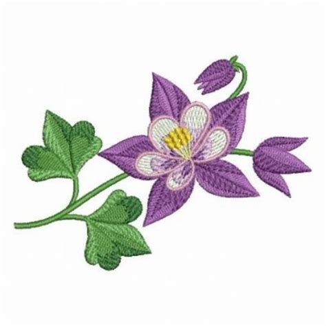 Columbine Bloom Machine Embroidery Design Embroidery Library At