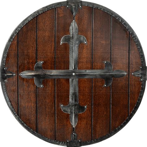 Fleur Cross Medieval Round Shield Ah 3980a By Medieval Armour