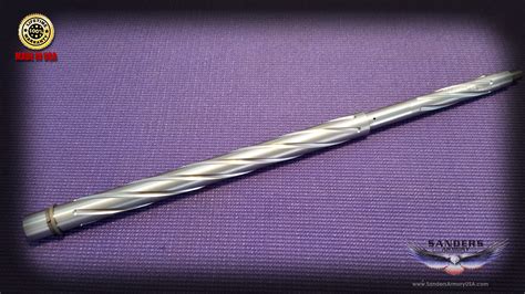 Stainless Steel Spiral Fluted Rifle Barrel W Twist