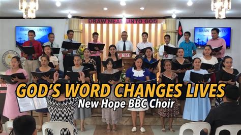 GODS WORD CHANGES LIVES New Hope BBC Choir YouTube