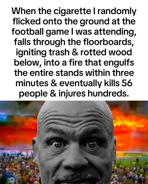 Bradford City stadium fire. : r/distressingmemes