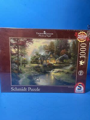 Schmidt Thomas Kinkade Stillwater Cottage Jigsaw Puzzle Pieces