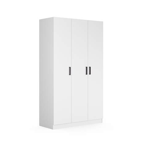 Шкаф распашной A-a mebel 120x204x48 см 3 дверный ЛДСП цвет белый ️ ...