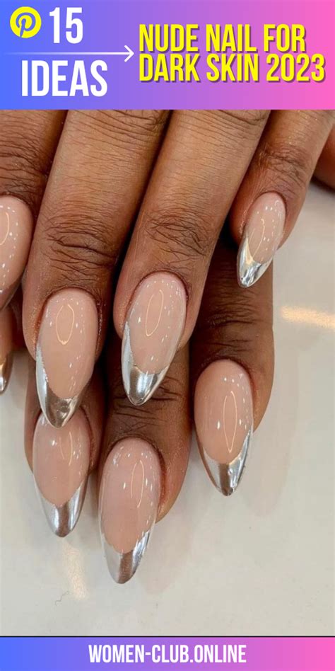 Classy And Chic Beautiful Nude Nail Ideas For Dark Skin