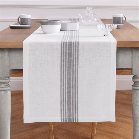 Amazon Solino Home Stripe Linen Table Runner Inches Long