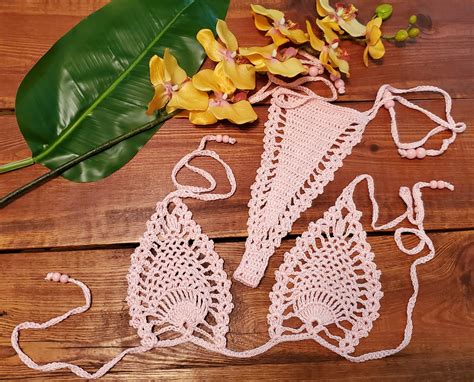 Crochet Pineapple Bikini Set Pdf Etsy