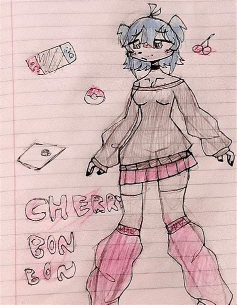 A Drawing Of A Girl In Boots And Dress With The Words Cherry Bong On It