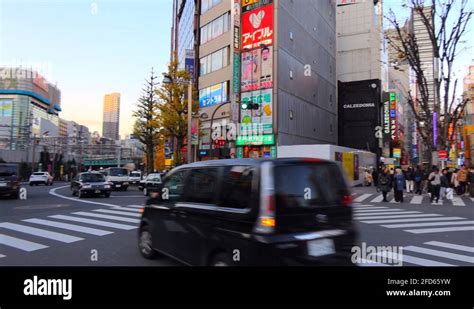 Typical Multi Pedestrian Zebra Crossing In Shinjuku Tokyo Japan K