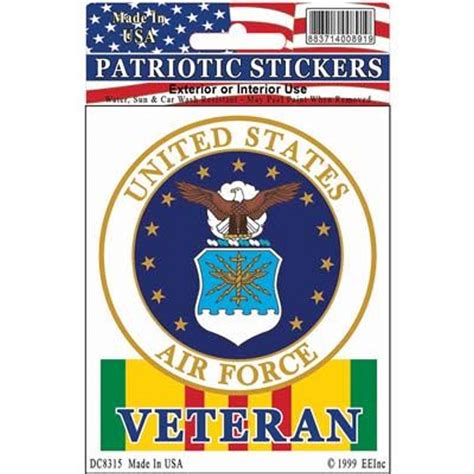 United States Air Force Vietnam Veteran Clear Window Decal At Sticker