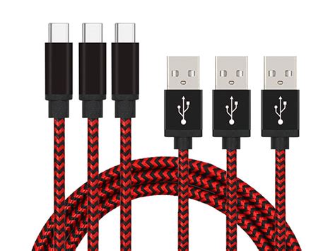 10ft Nylon Braided Usb C Cable 3 Packred Gadget Hacks