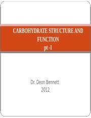 Understanding Carbohydrate Structure And Function Course Hero