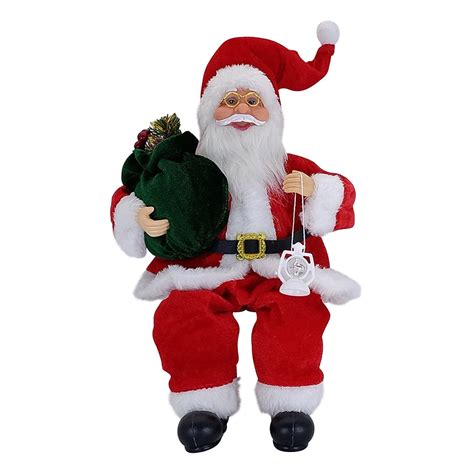 Christmas Sitting Santa Hand Crafted Cute Chic Santa Claus Figurines