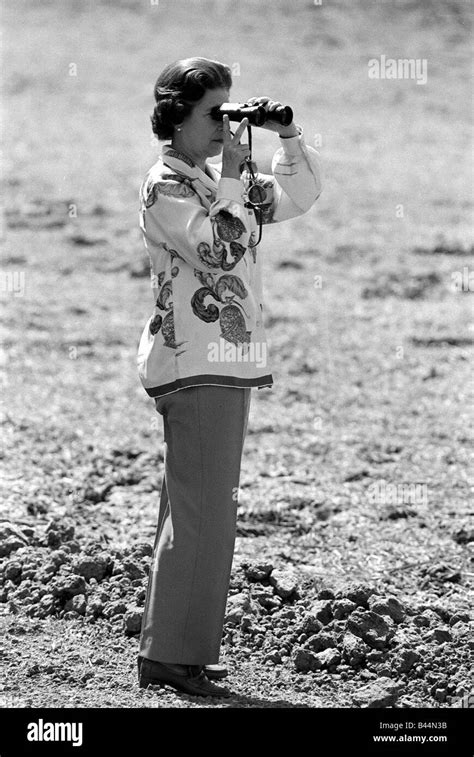 Queen Elizabeth in Zambia on an official Visit August 1979 Looking