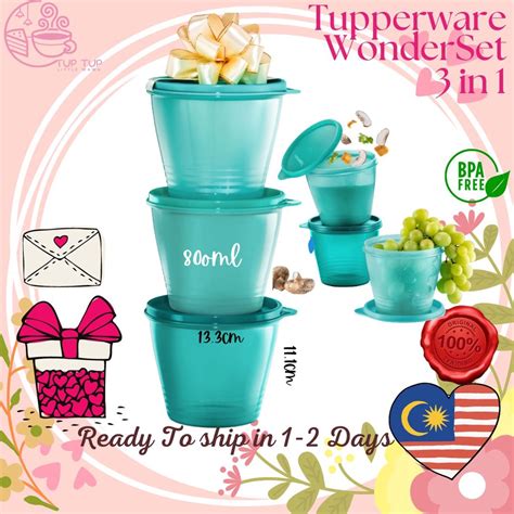 Hadiah Tupperware Wish Card Tupperware Big Wonders 3IN1 800ml Shopee