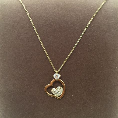 Ladies gold chain necklace with pendant - Catawiki