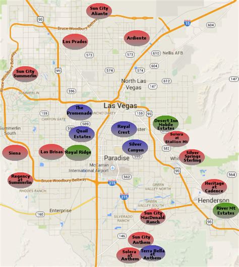 Las Vegas Subdivisions Map