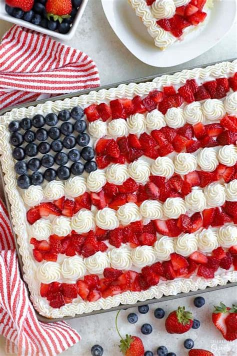 American Flag Sheet Cake