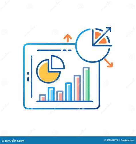 Icon for Market Share Growth Analysis Stock Vector - Illustration of
