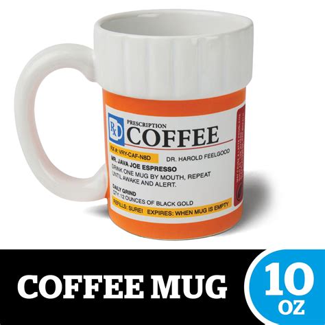 Bigmouth Inc The Prescription Coffee Mug Hilarious 12 Oz Ceramic