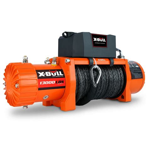 X BULL 13000 Lbs Electric Winch Synthetic Rope Towing Trailer For Truck