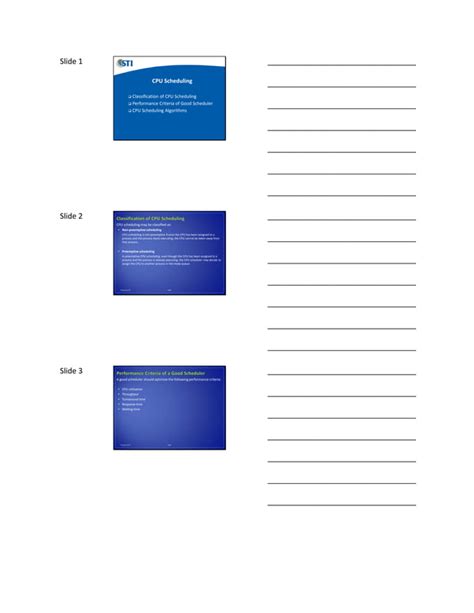 Lcd Slide Handout Cpu Scheduling Pdf