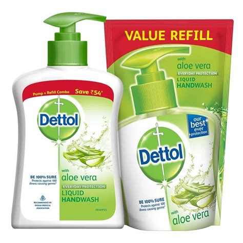 Dettol Aloe Vera Liquid Handwash Ml With Refill Ml Anti