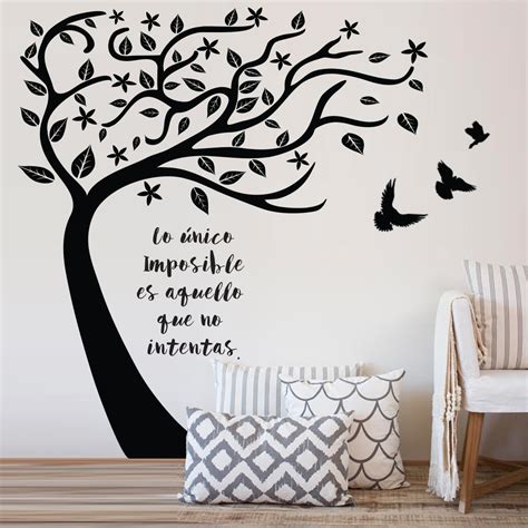 Vinilo Decorativo Arbol Frase Mercado Libre